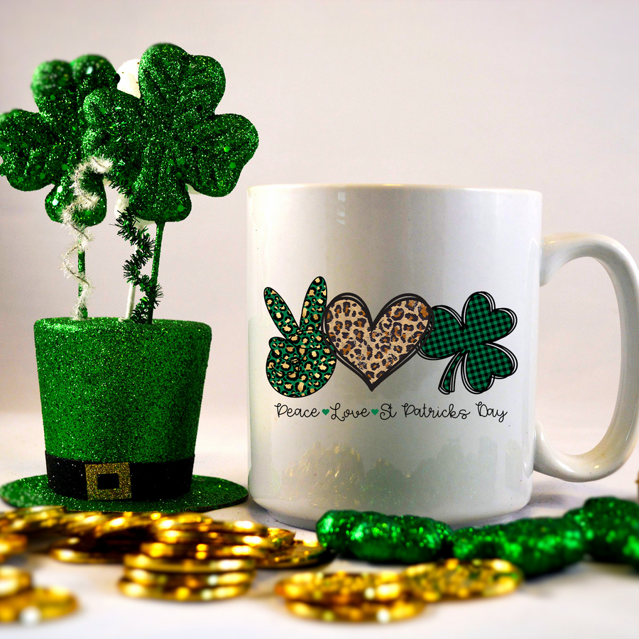 Peace Love St. Patricks Day 15oz Mug