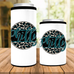 Philly Distressed Leopard Circle Can Cooler