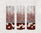 Pink Cowhide Skinny Tumbler