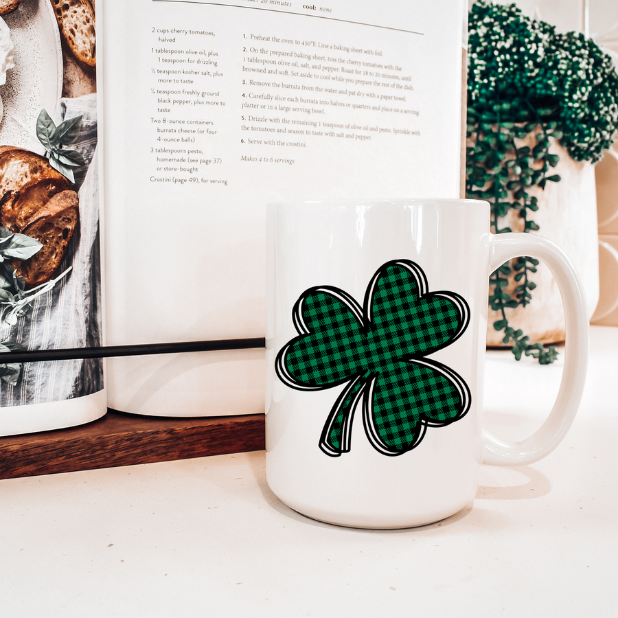 Plaid Shamrock 15oz Mug