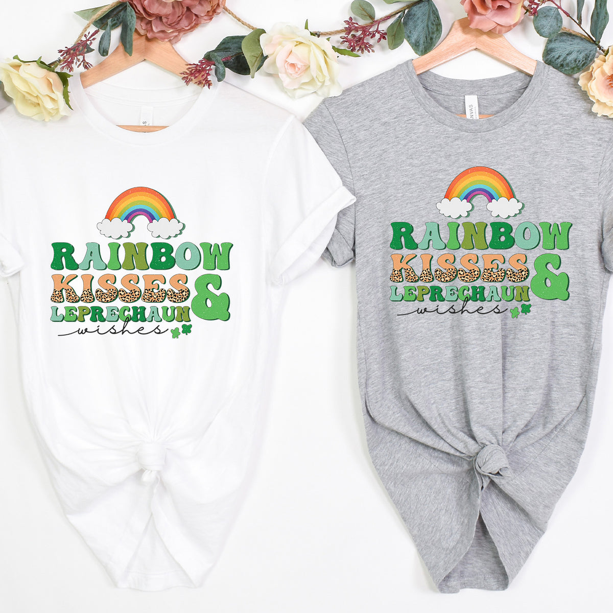 Rainbow Kisses and Leprechaun Wishes Unisex T-shirt
