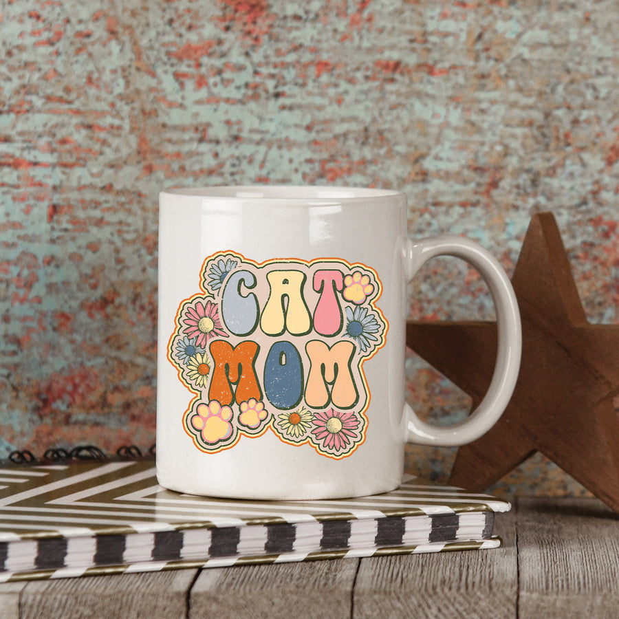 Retro Cat Mom 15oz Mug