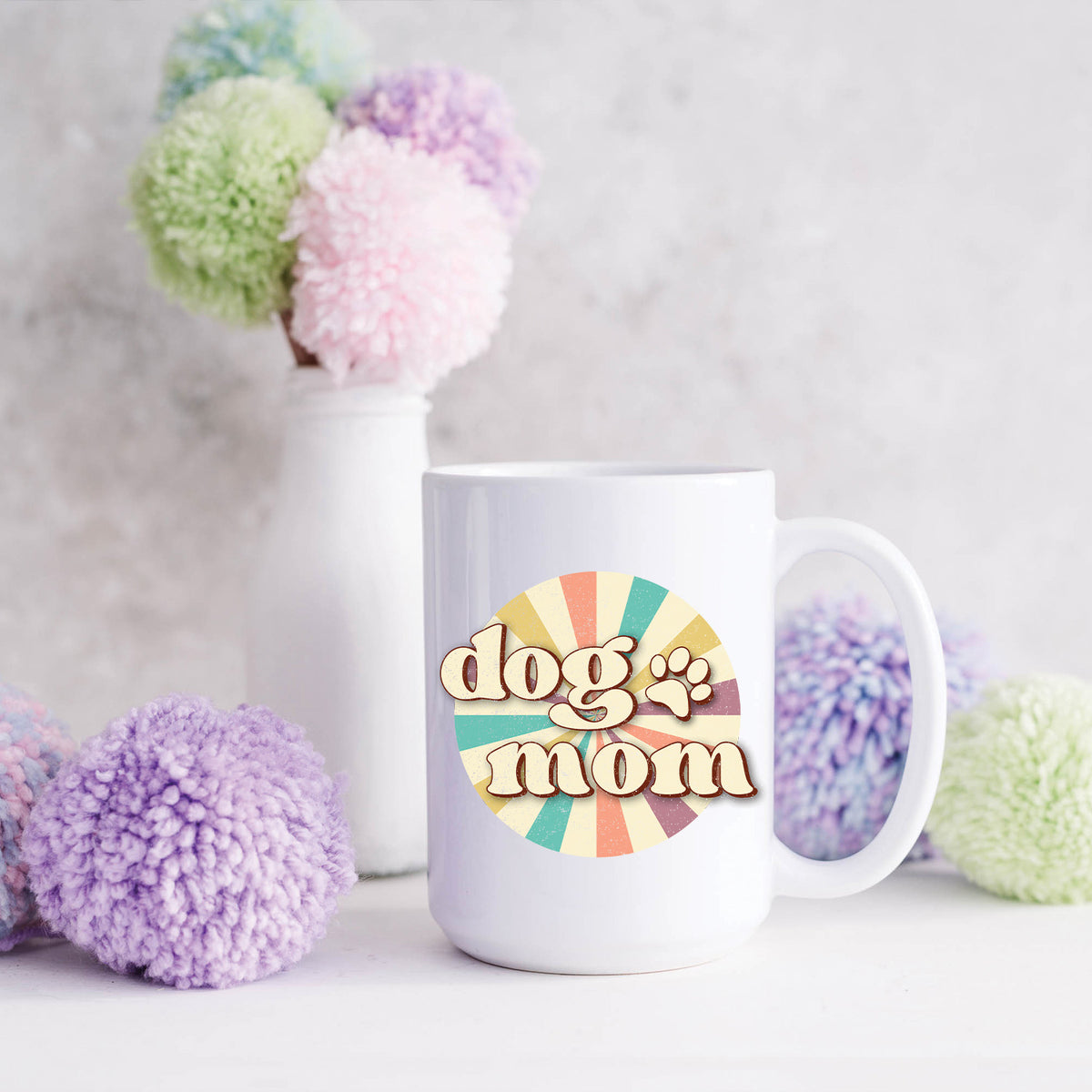 Retro Dog Mom 15oz Mug