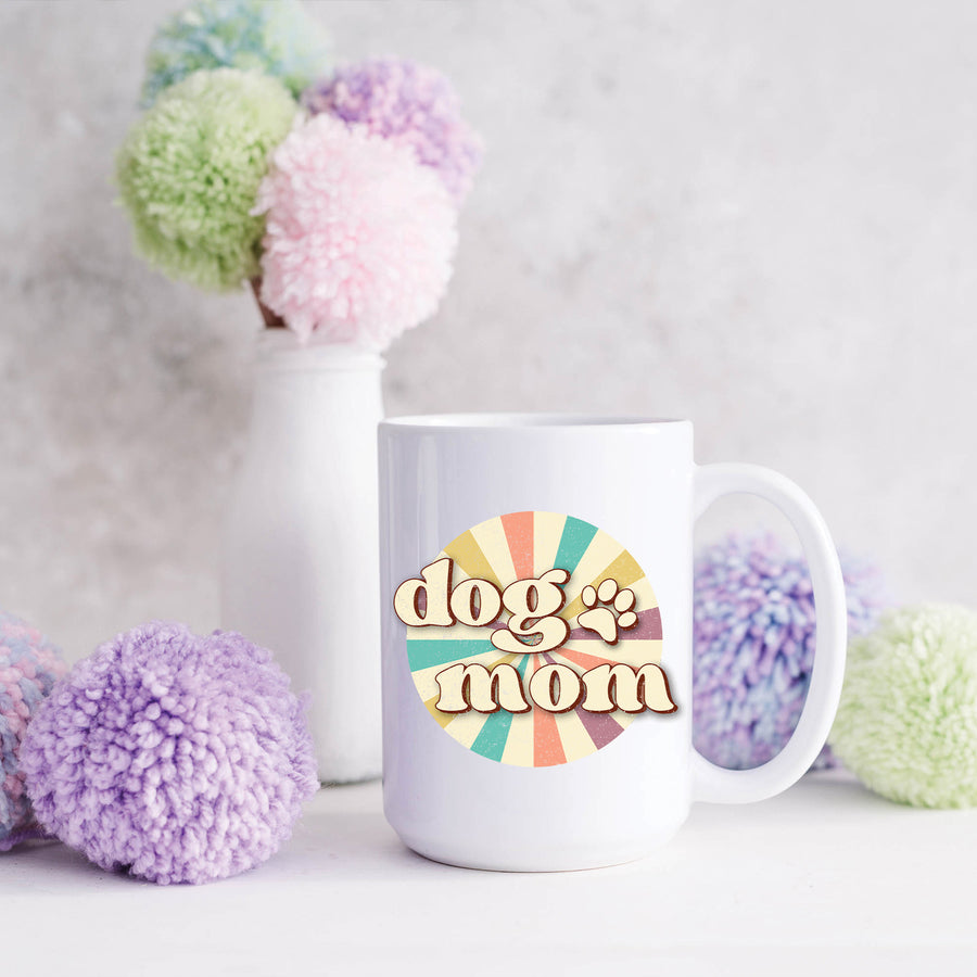 Retro Dog Mom 15oz Mug