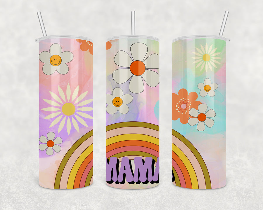 Retro Mom Skinny Tumbler