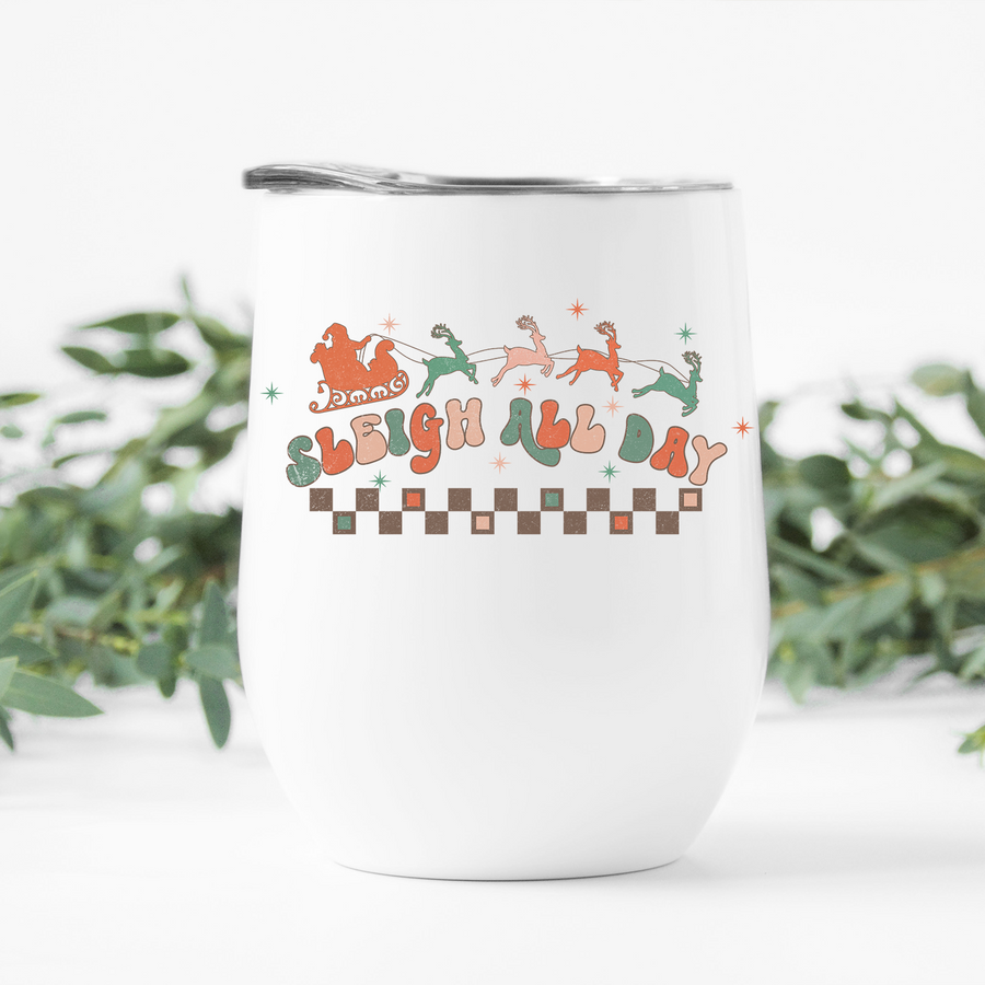 Retro Sleigh All Day Wine Tumbler