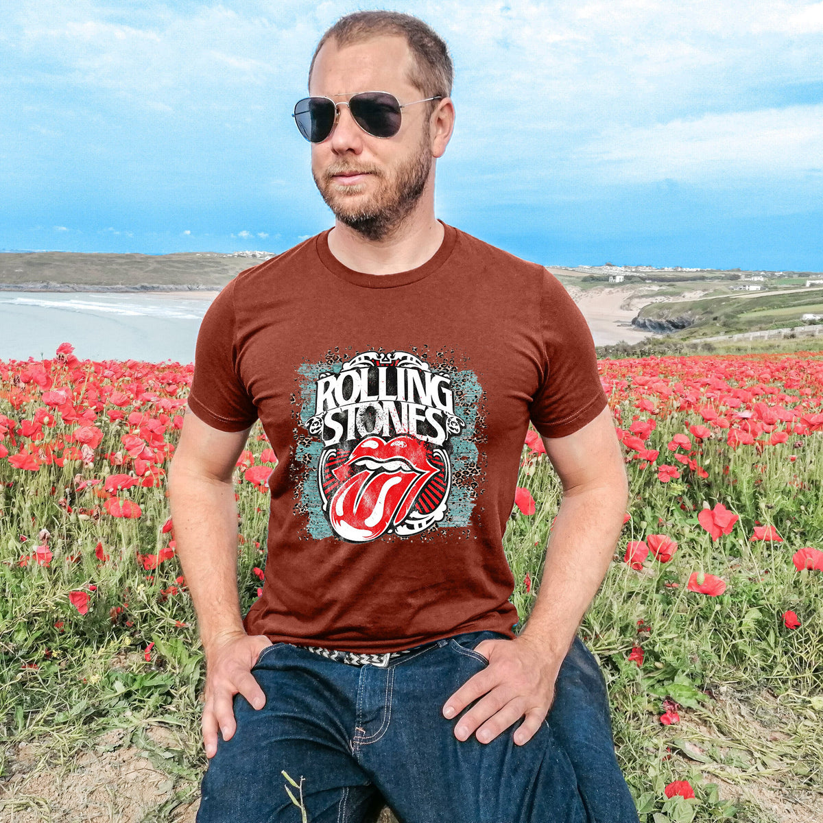 Rolling Stones Grunge Unisex T-shirt