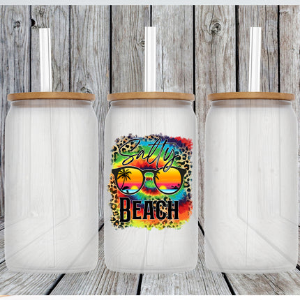 Salty Beach Glass Can Tumbler