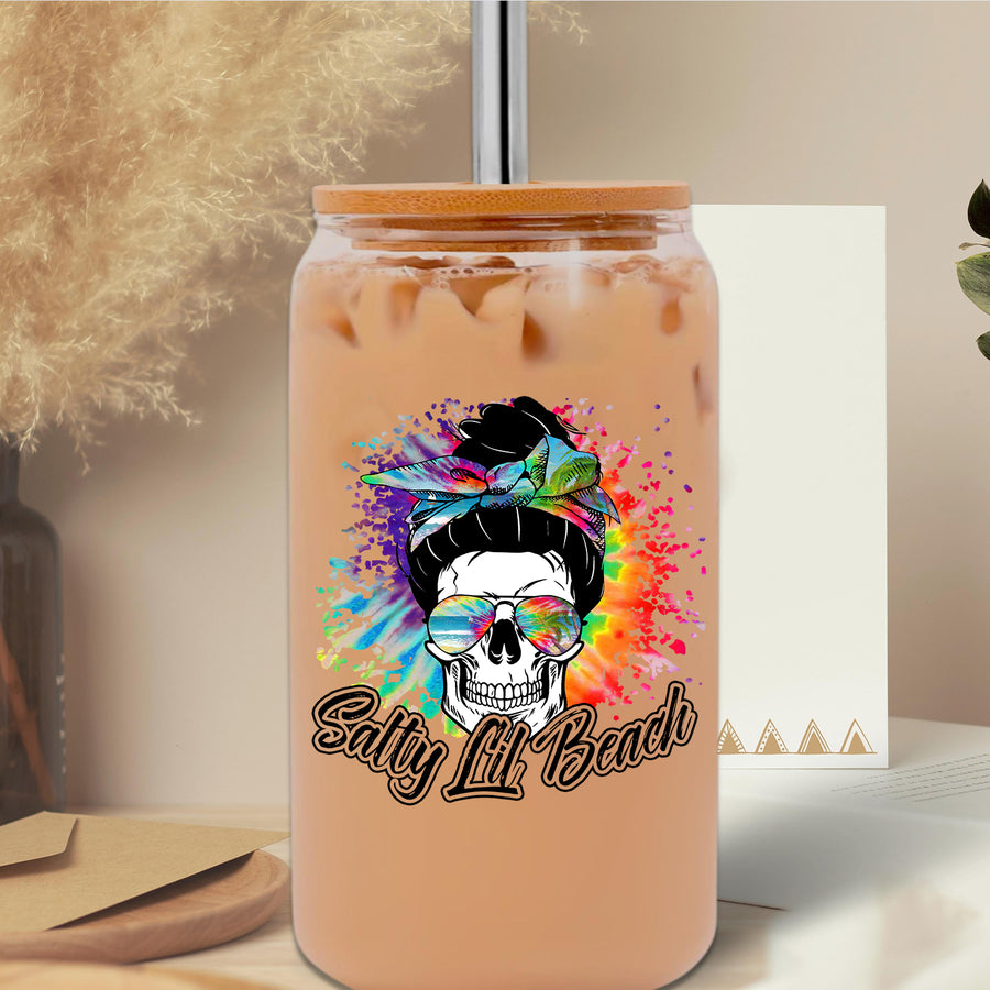Salty Lil Beach Glass Can Tumbler