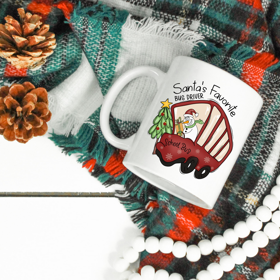 Santas Favorite Bus Driver 15oz Mug