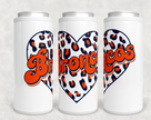Broncos Leopard Heart Skinny Can Cooler - Denver