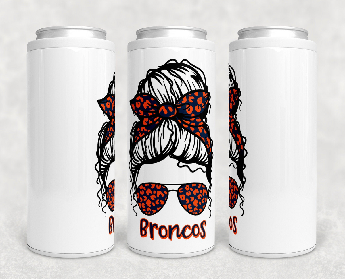 Broncos Messy Bun Skinny Can Cooler - Denver