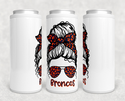 Broncos Messy Bun Skinny Can Cooler - Denver