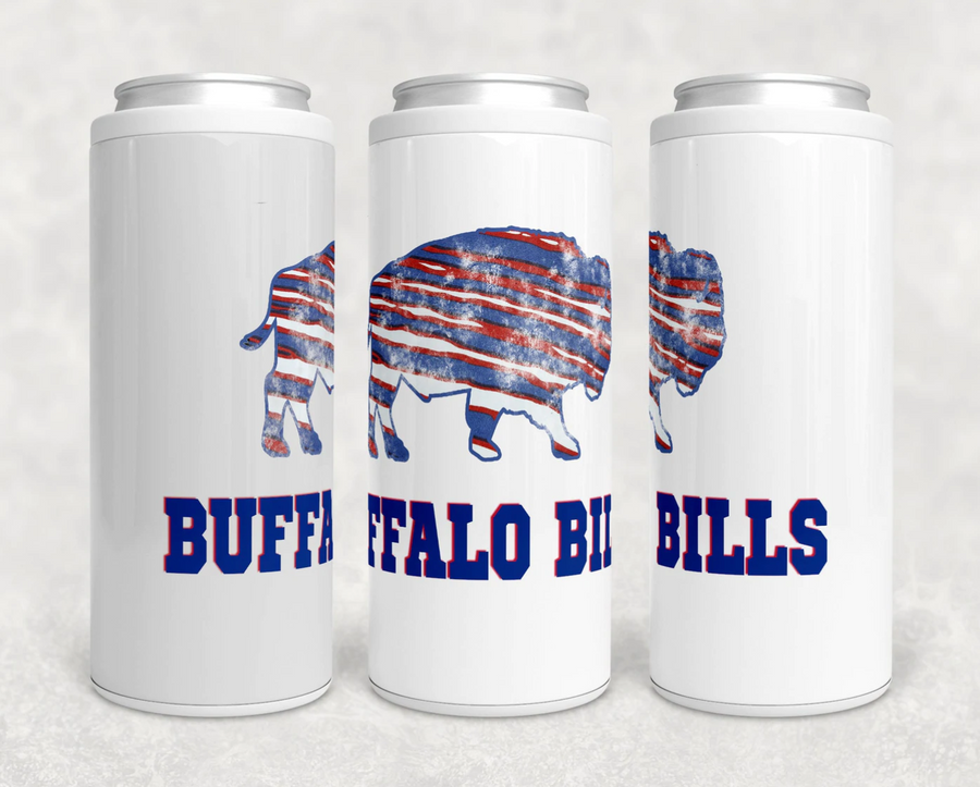 Buffalo Distressed Zuba Skinny Can Cooler