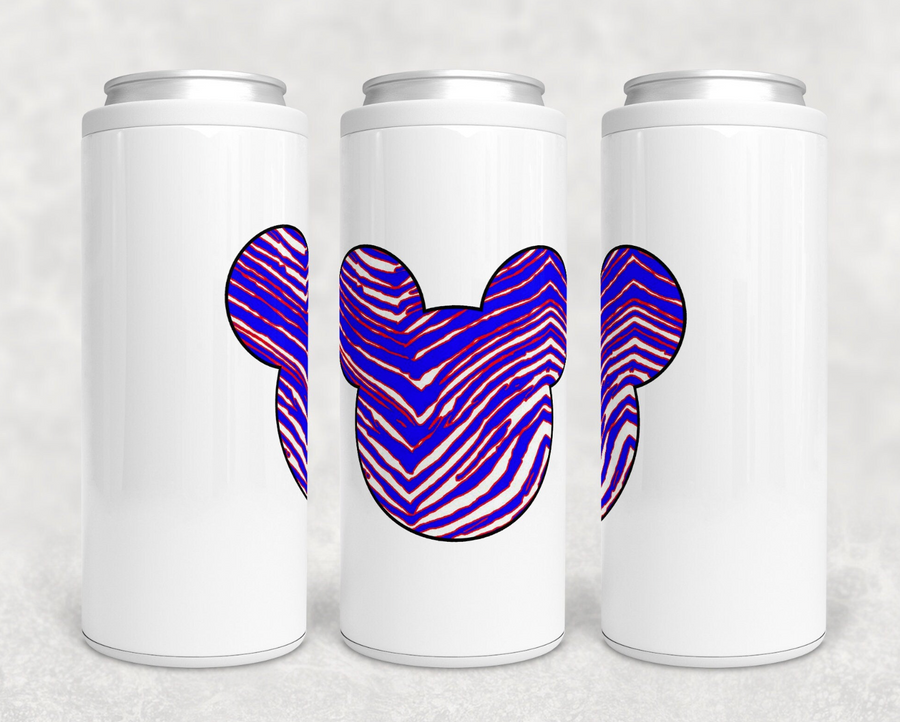 Bills Mouse Zubaz Skinny Can Cooler - Bills