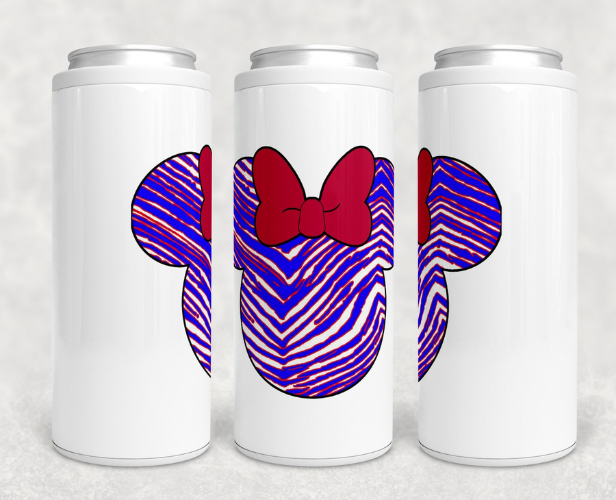 Buffalo Mouse Zubaz Skinny Can Cooler - Bills