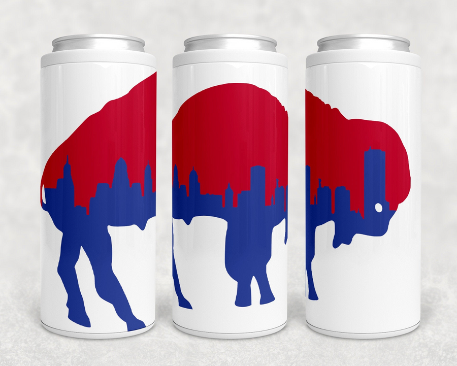Buffalo Skyline Skinny Can Cooler - Bills