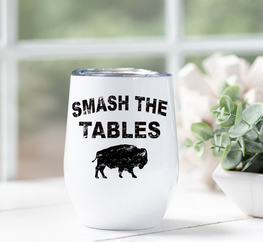 Bills Smash The Tables Wine Tumbler