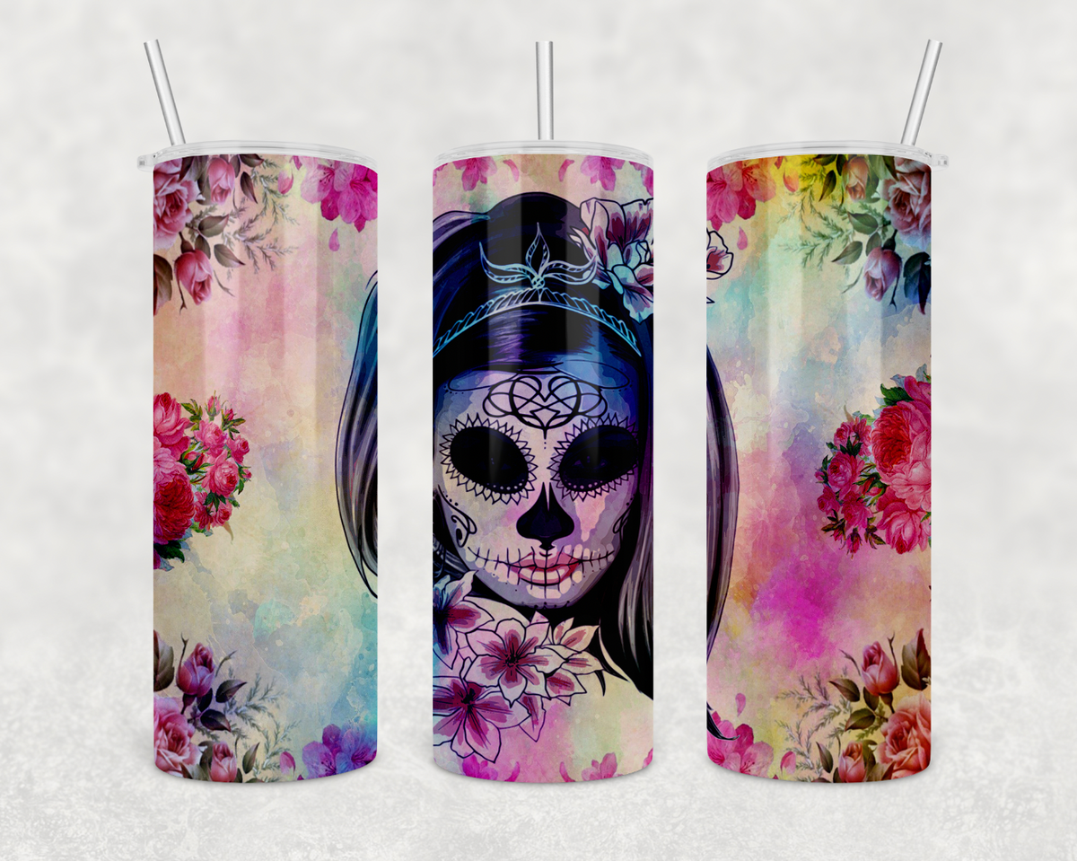 Sugar Skull Queen 20oz Skinny Tumbler