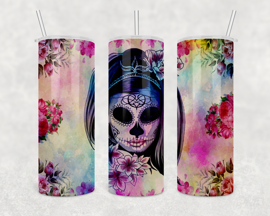 Sugar Skull Queen 20oz Skinny Tumbler