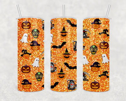 Glitter Halloween 20oz Skinny Tumbler