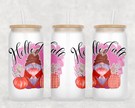 Hello Fall Gnome Glass Can Tumbler