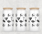 Halloween Skull Glass Can Tumbler