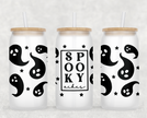 Spooky Vibes Glass Can Tumbler