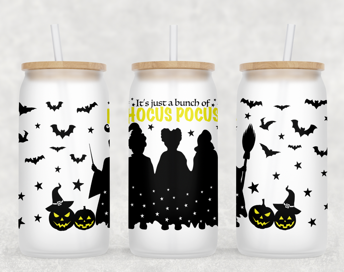 It's Just a Bunch of Hocus Pocus Glass Can Tumbler
