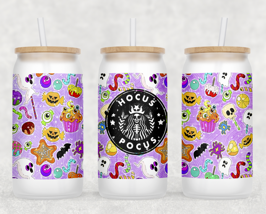 Hocus Pocus Coffee Glass Can Tumbler