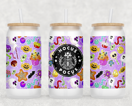 Hocus Pocus Coffee Glass Can Tumbler