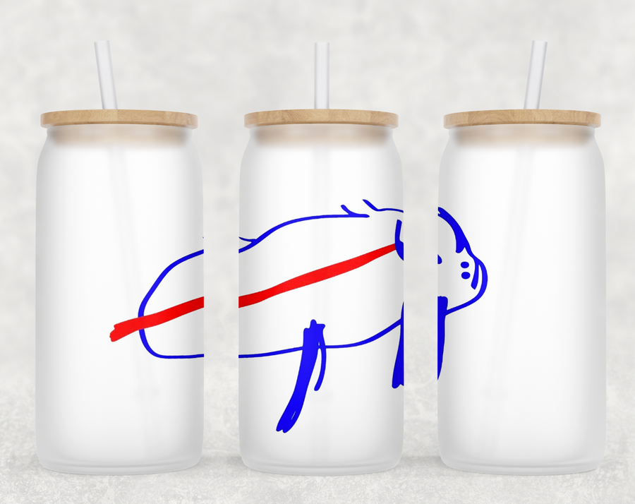 Allen Logo Glass Can Tumbler