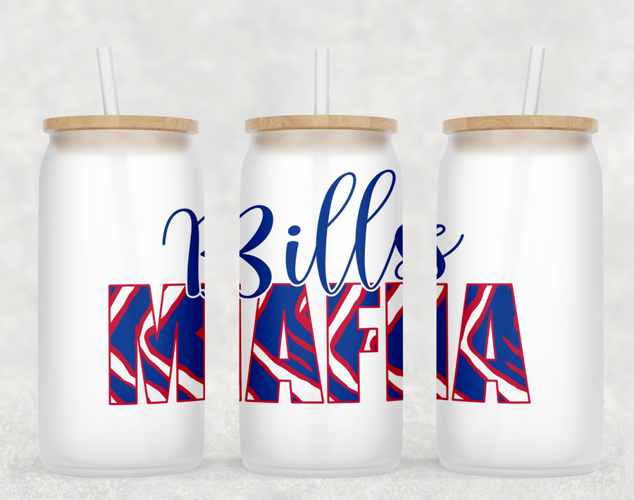 Bills Mafia Glass Can Tumbler