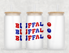 Retro Buffalo Glass Can Tumbler