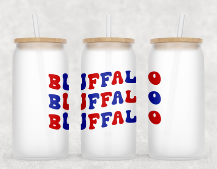 Retro Buffalo Glass Can Tumbler