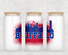 Buffalo Spray Paint Glass Can Tumbler