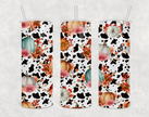 Cows and Pumpkins 20 oz Skinny Tumbler