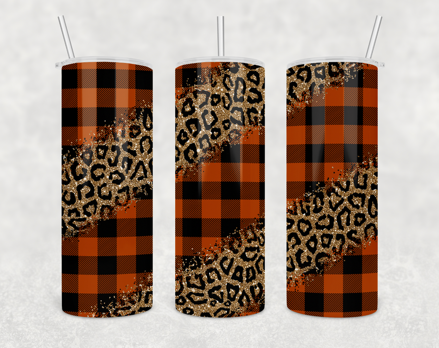 Halloween Plaid 20 oz Skinny Tumbler