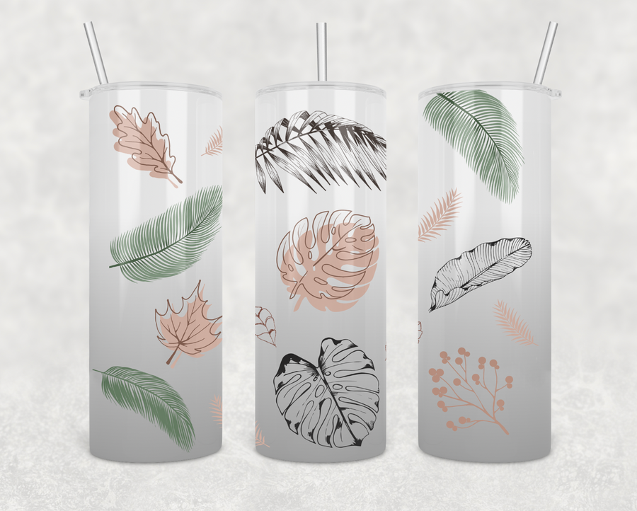 Monstera Leaf 20 oz Skinny Tumbler