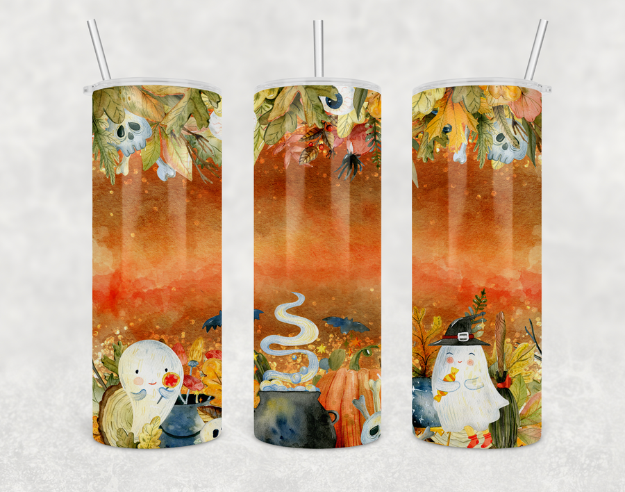 Cute Halloween Ghosts 20 oz Skinny Tumbler