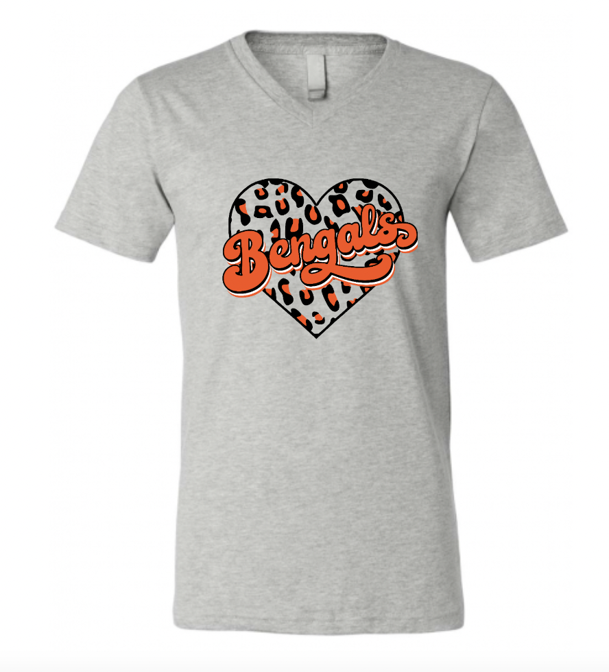 Bengals Heart Unisex V-Neck
