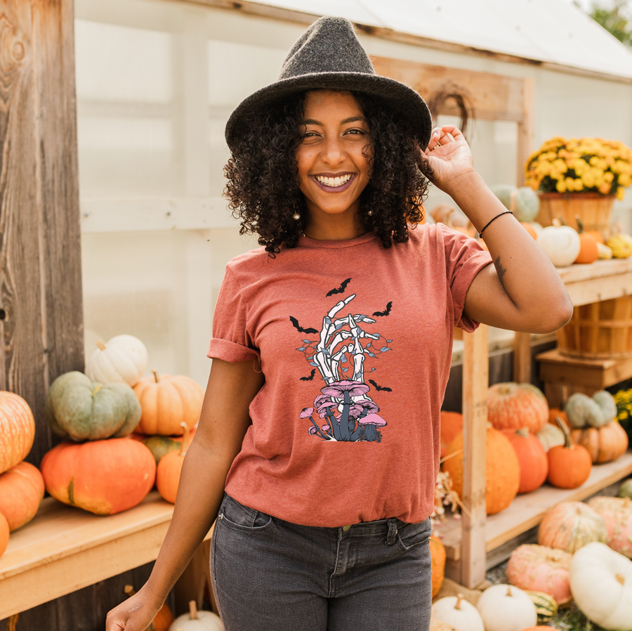 Retro Mushroom Halloween Unisex T-shirt