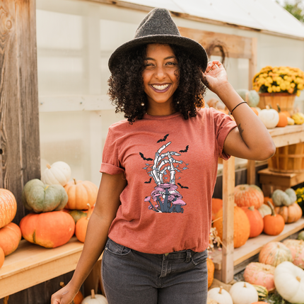 Retro Mushroom Halloween Unisex T-shirt