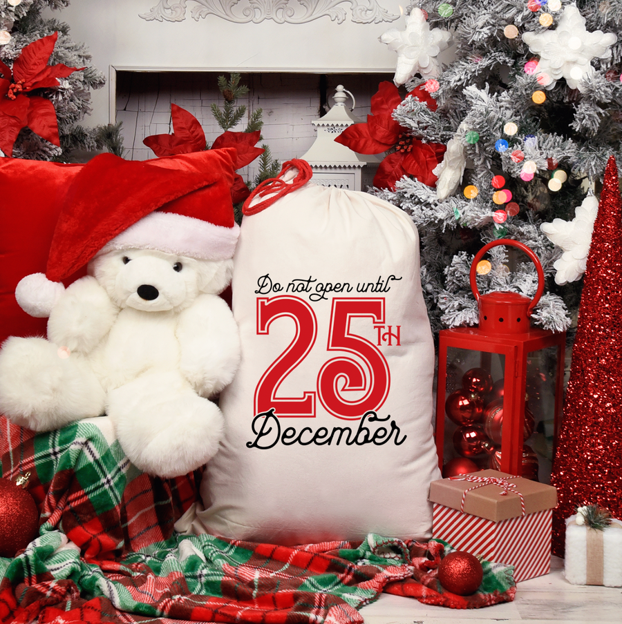 Red 25th Santa Sack