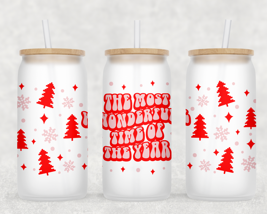 The Most Wonderful Time Of The Year Glass Can Tumbler