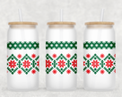 Christmas Sweater Glass Can Tumbler