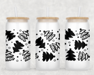 Christmas Trees Glass Can Tumbler