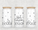 Hot Cocoa Glass Can Tumbler