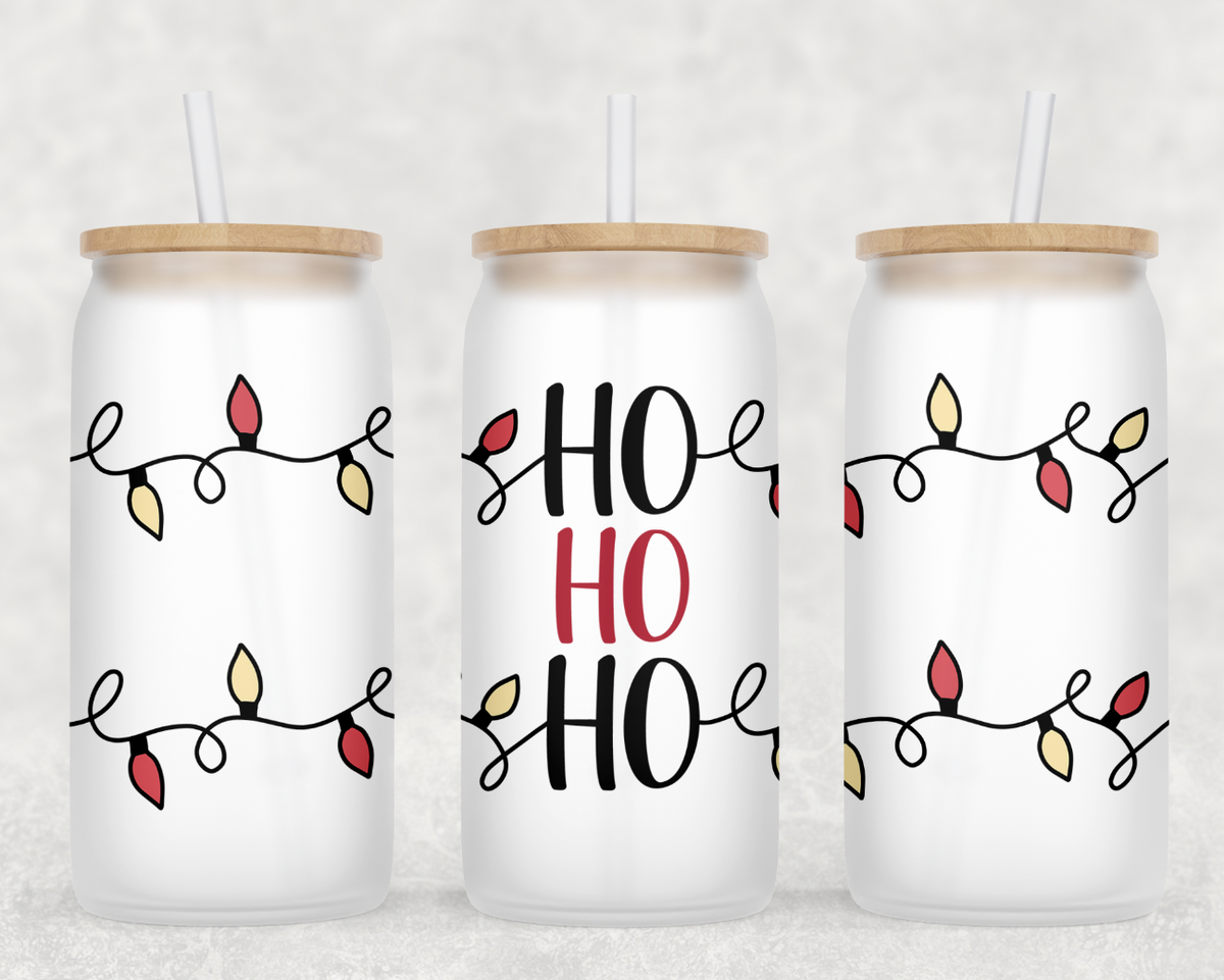Ho Ho Ho Glass Can Tumbler