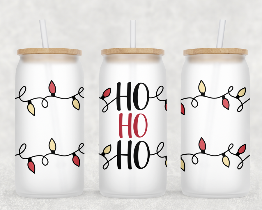 Ho Ho Ho Glass Can Tumbler